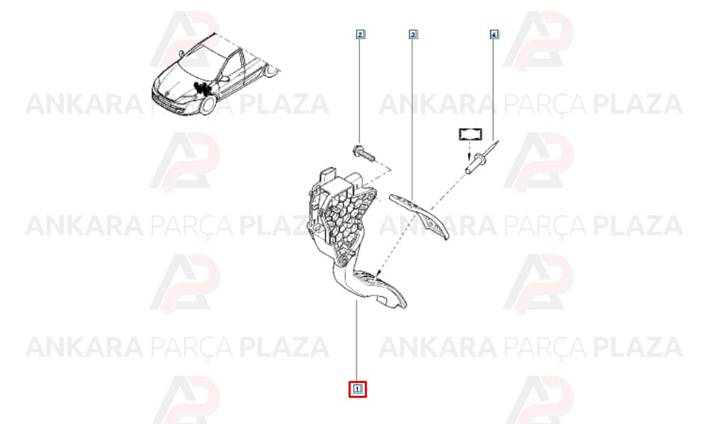 Laguna 3 Gaz Pedalı 180050003R