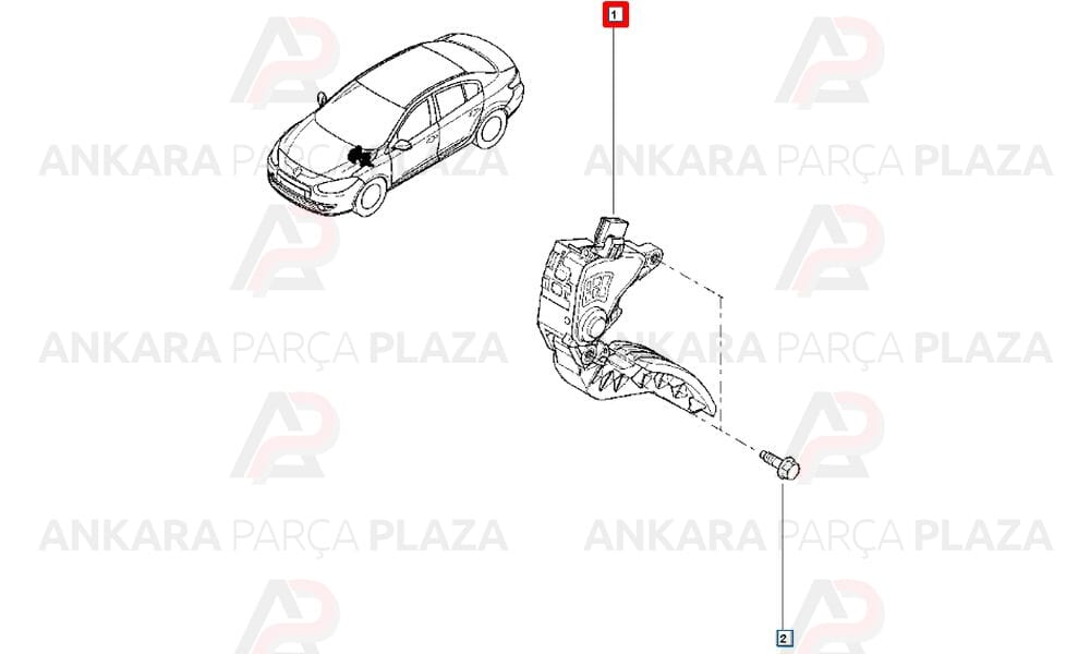 Megane 3 Fluence Gaz Pedali Hiz Kontrollü Araçlari Için 180100024R