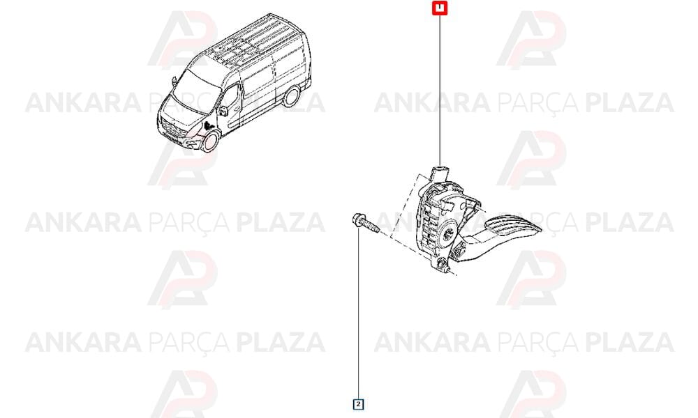 Master 3 Gaz Pedalı Hız Regülatörsüz 180107523R