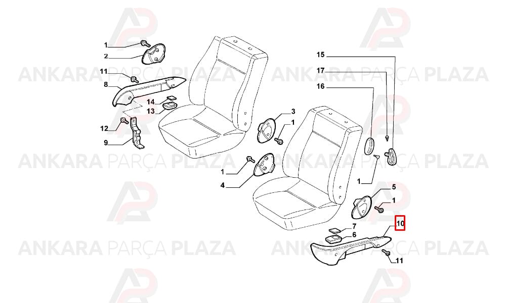 Ön Koltuk Yan Bakaliti Sağ Fiat Doblo