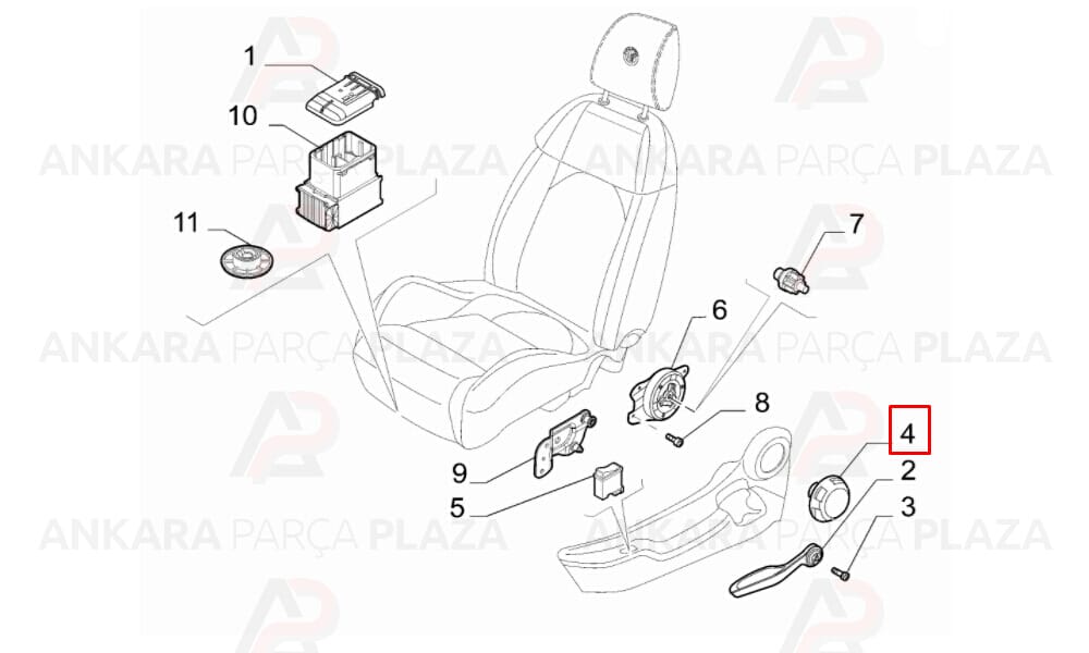 Koltuk Ayar Kolu Doblo Linea