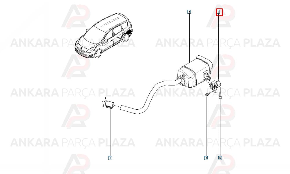 Megane 3 Fluence Scenic 3 Egzoz Takozu Arka Meha