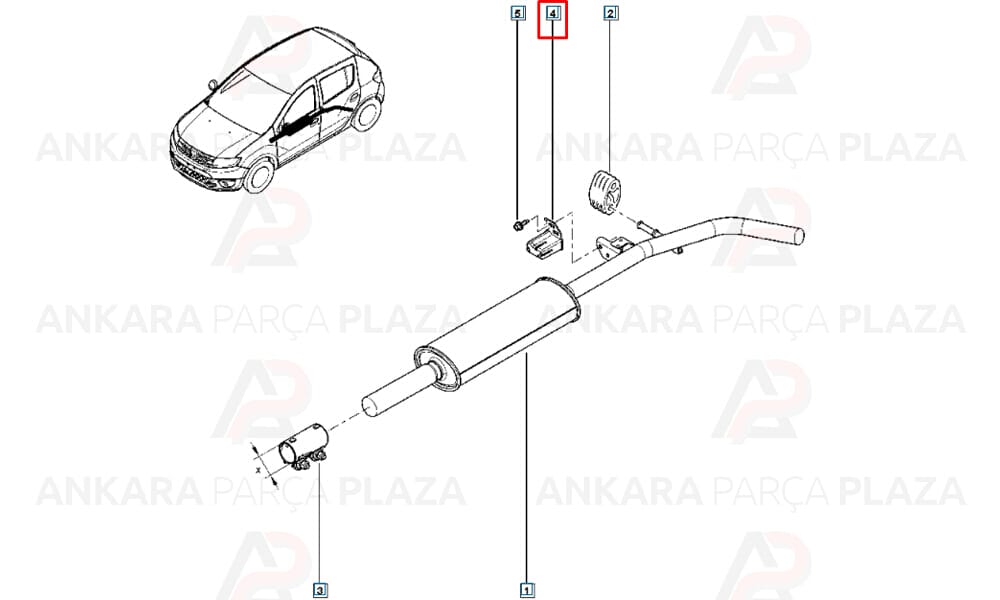 Egzoz Takozu Orta Fluence Megane 3 Scenic 3