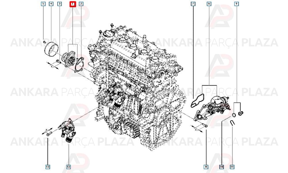 Captur Clio Dokker Megane 3 Su Pompası Orijinal 210108030R