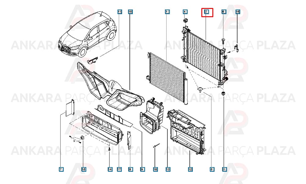 Radyator Clio 4 Dokker Lodgy Duster Captur Sandero Y.M. 1.5Dci