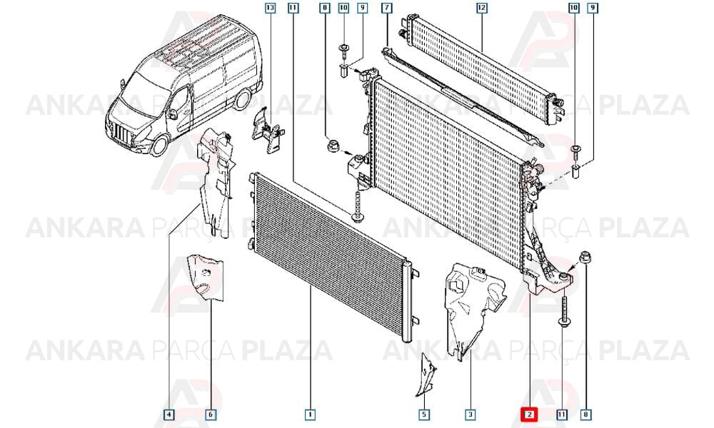Su Radyatörü Renault Master 3 2.3 Cdtı 2010 > [Al/Mknk]