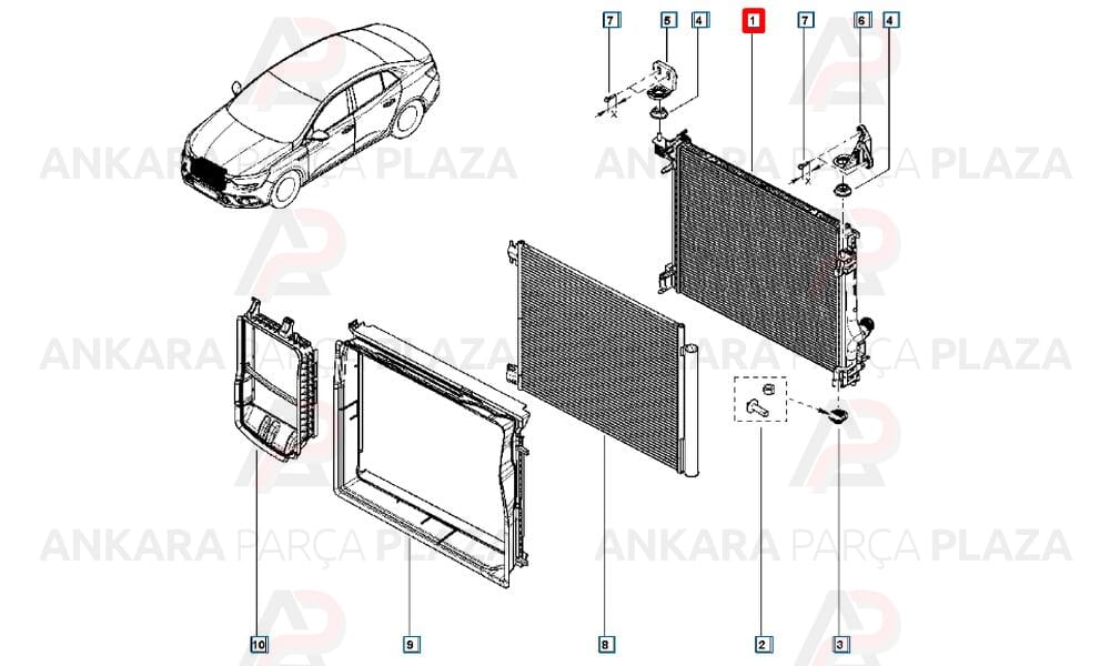 Su Radyatör Megane 4 Talisman Scenic 4 1.2Tce 1.5Dcı 1.6Dcı