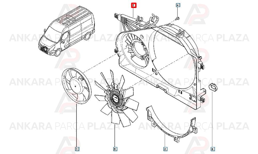 Master 3 2.3 Dci Fan Motor Şasesi 214757567R