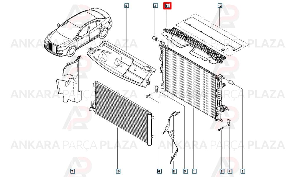 Fluence 09 - 12 Ön Panel Üst Koruma Plastiği 214760048R