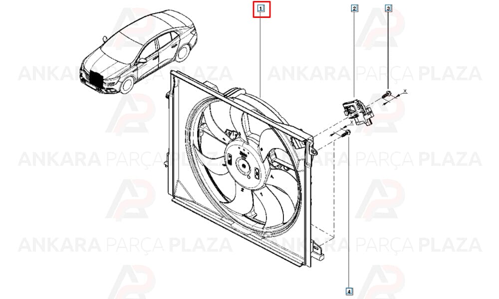 Megane 4 Radyatör Klima Fan Motoru Davlumbazlı Klimalı Seger