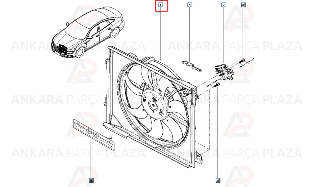 Renault Megane 4 2016 > Fan Motoru Davlumbazlı Kale