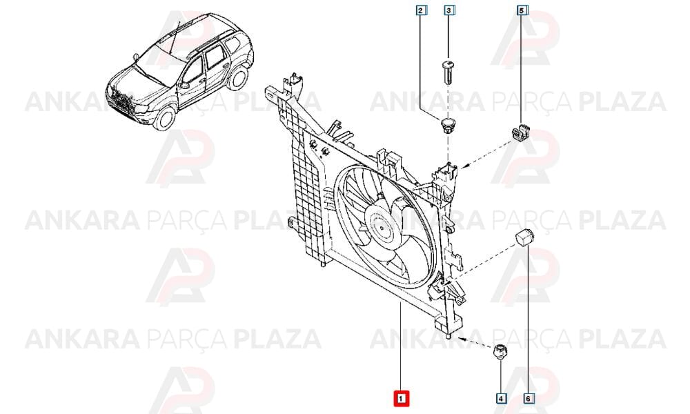 Duster 4X2 Fan Motoru Kale