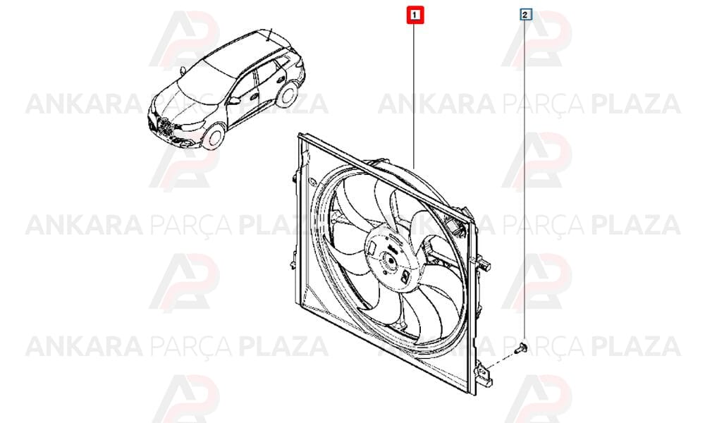Renault Kadjar Fan Motoru Davlumbazlı Kale