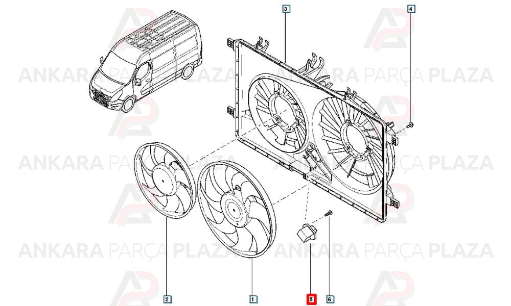 Master 3 Fan Motor Rezistansi 214934359R