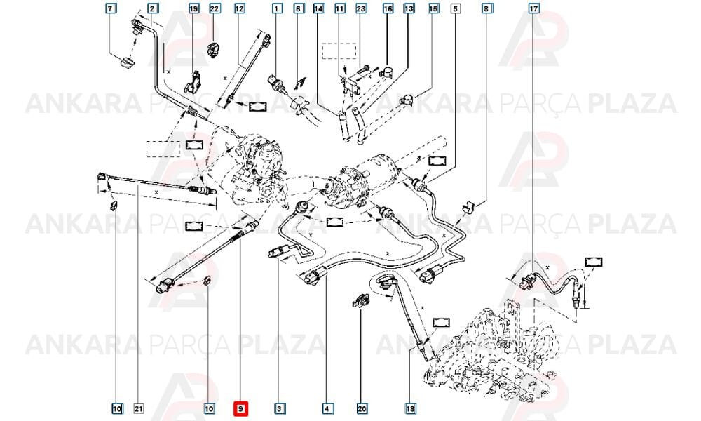 Lambda Sensörü Kangoo 3 Captur Kadjar K9K Oksijen Sondasi