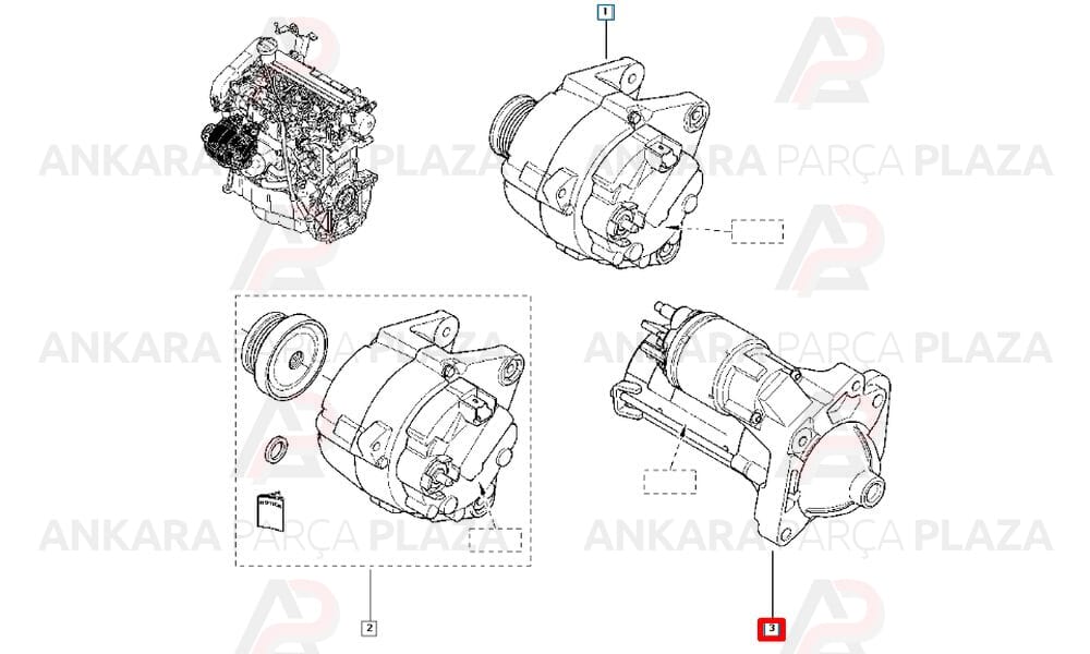 Marş Motoru Megane 2 - 3 Fluence Clio 2 Modüs Laguna 3 1.5Dcı