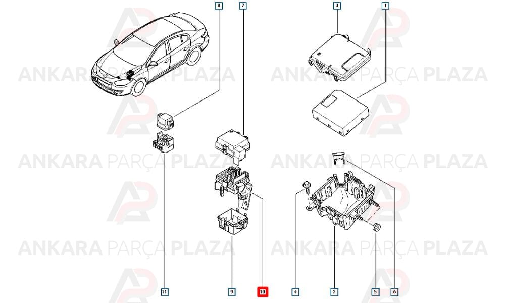 Sigorta Role Kutusu Megane 3 Fluence 243510001R