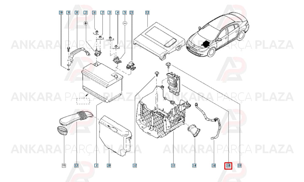 Sigorta Kutusu Megane 3 Hatchback 243800010R