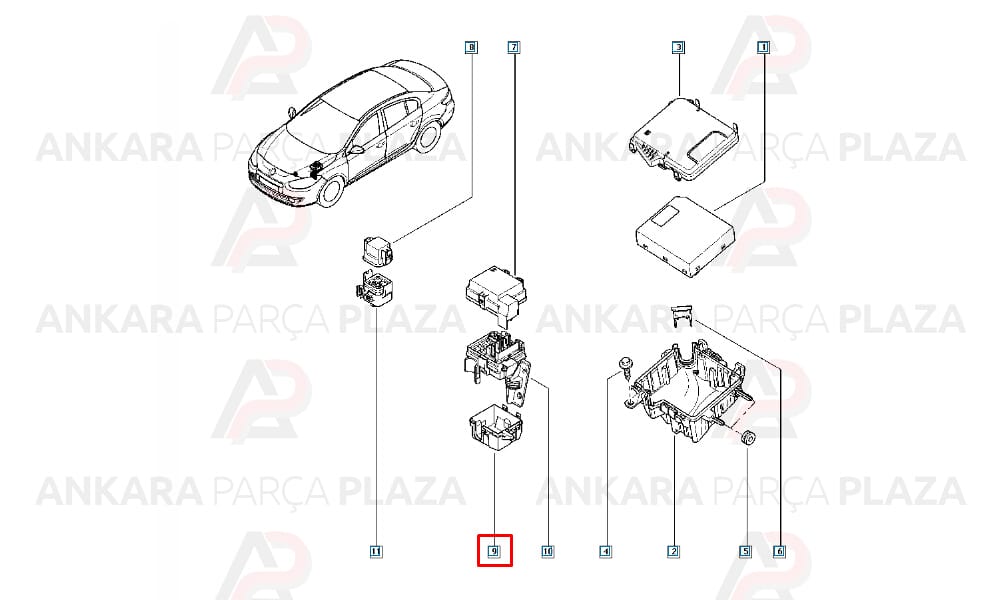 Sigorta Kutu Kapağı Fluence Megane 3 243880001R