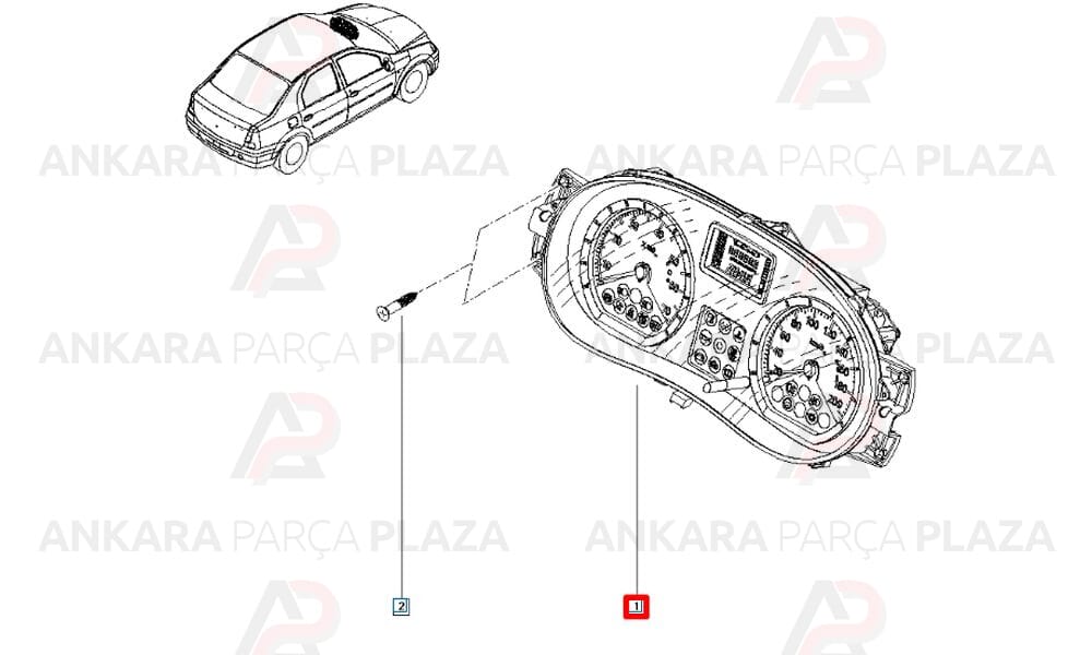 Logan 1.5 Dci Gösterge Paneli Komple 248106397R