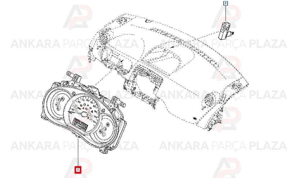 Kangoo 2 Gösterge Komple 248106703R