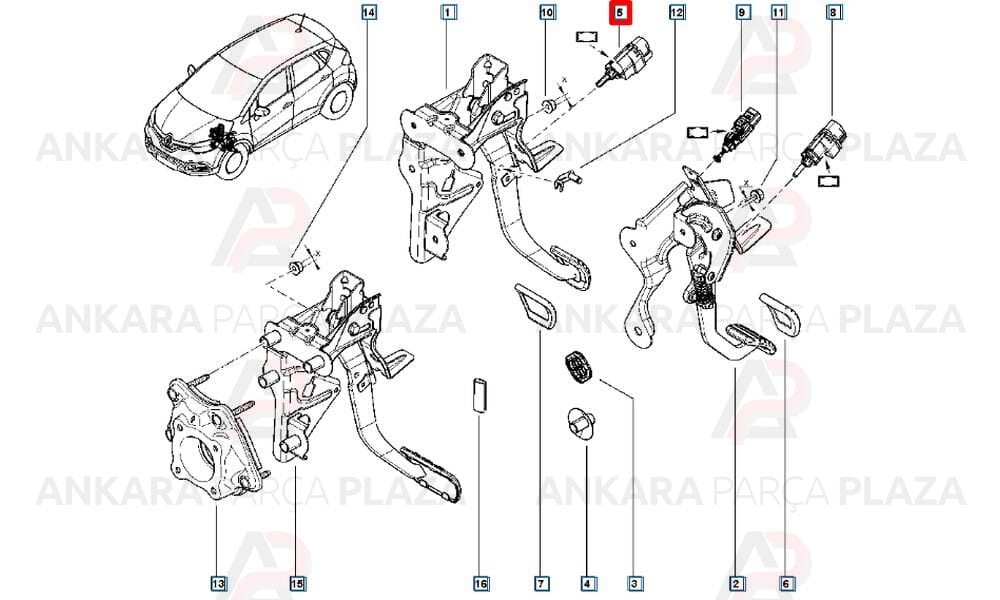 Clio 4 Captur Modüs Fren Müşürü 253206170R