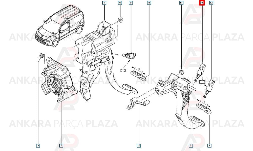Laguna 3 Master 3 Faz 3 Debriyaj Pedal Müşürü 253251456R