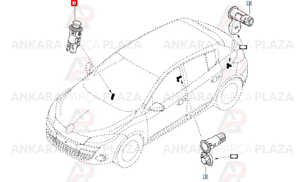 Trafic 3, Clio 4, Megane 3, Kadjar Çakmaklık Prizi Orijinal 253318224R