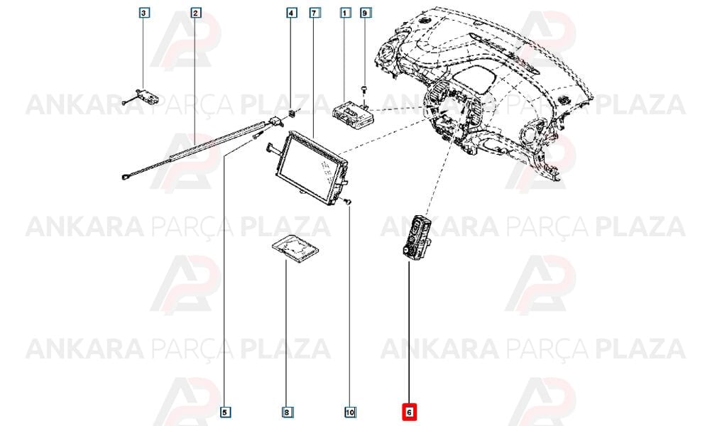 Clio 4, Captur, Trafic 3, Multimedia Kumandası Orijinal 253B08825R