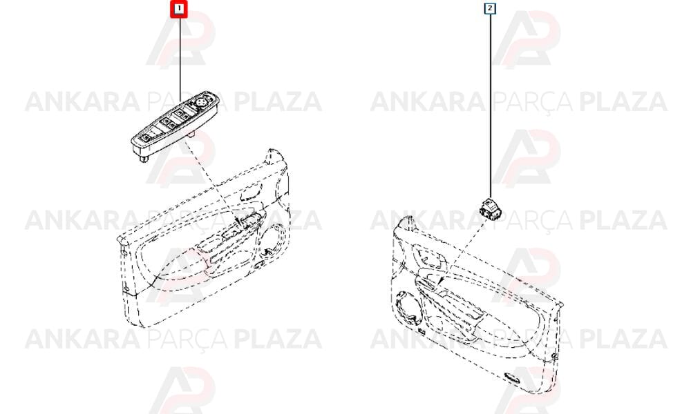 Megane 3 Cabriolet Cam Düğmesi Paneli Orijinal 254000010R
