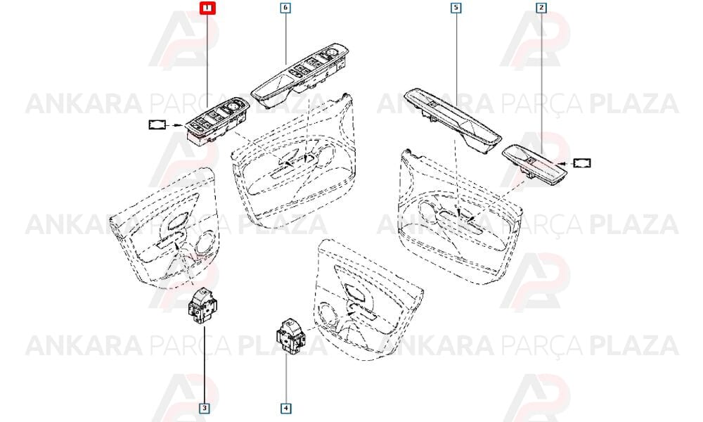 Renault Fluence Cam Butonu 2008-2015 Mcar