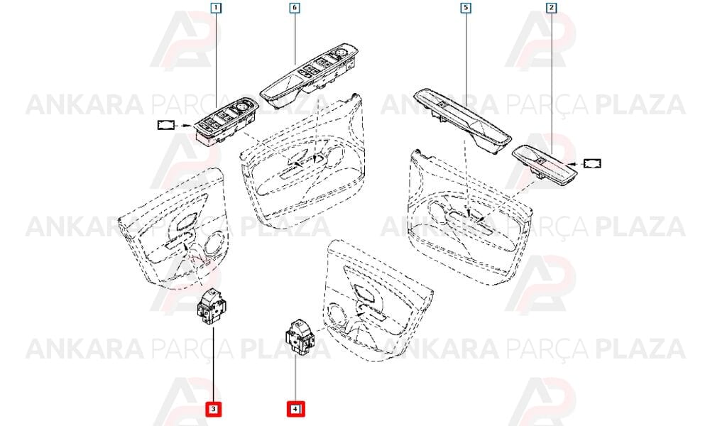 Renault Fluence Tekli Cam Butonu 2008-2015 Arası Mcar