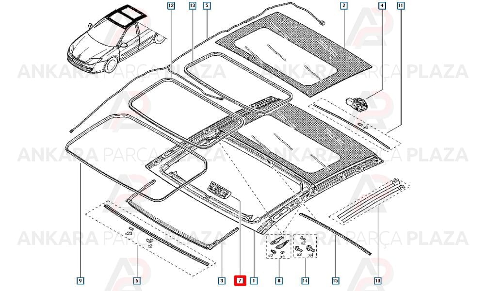 Megane 3, Laguna 3, Scenic 3 Sunroof Kumandası Mcar