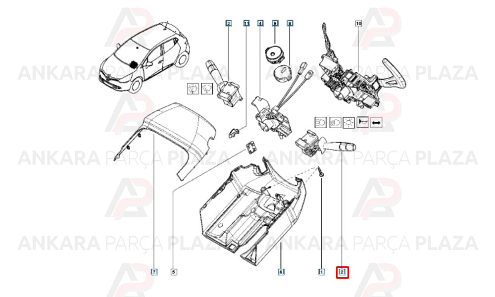 Duster Logan Sandero Captur Clio 4 Twingo 3 Far + Sinyal Kolu Valeo