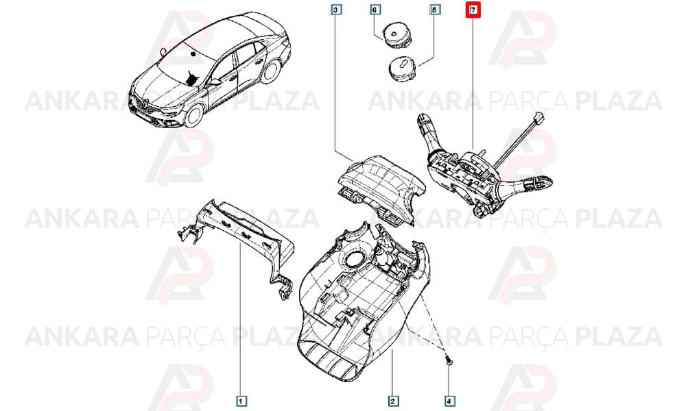 Megane 4 Sedan Direksiyon Suportu Göbeksiz 255674795R