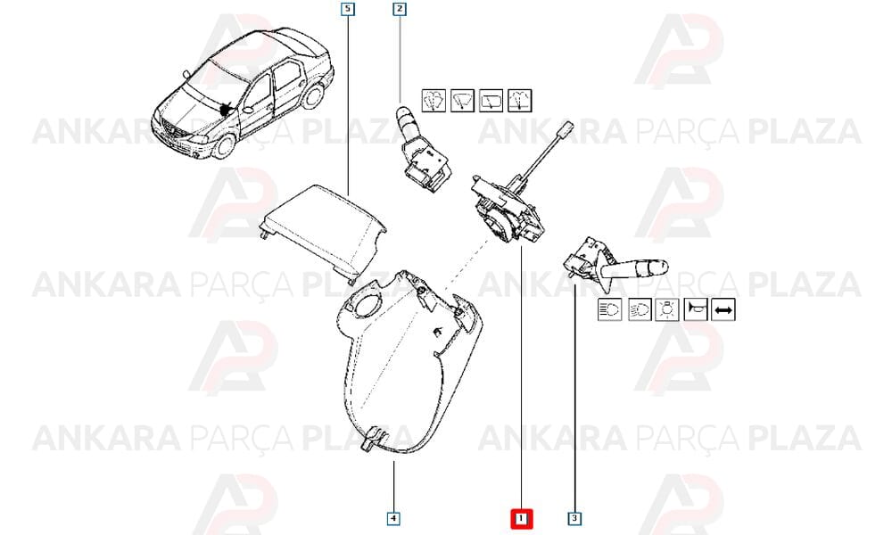 Direksiyon Zembereği Airbag Sargısı Dacia Logan 2006 ->