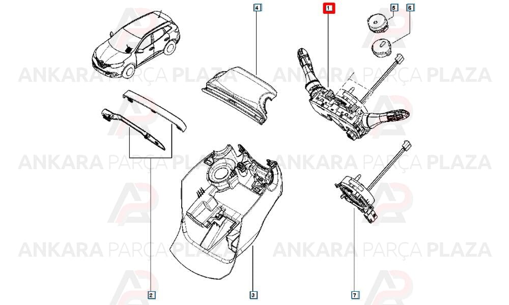 Kadjar Megane 4 Direksiyon Kontaktörü 255678341R