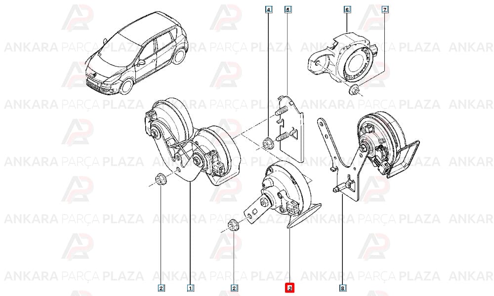 Korna Fluence Megane 3 Clio 3 Master 3 Logan 2 65Mm Soketli