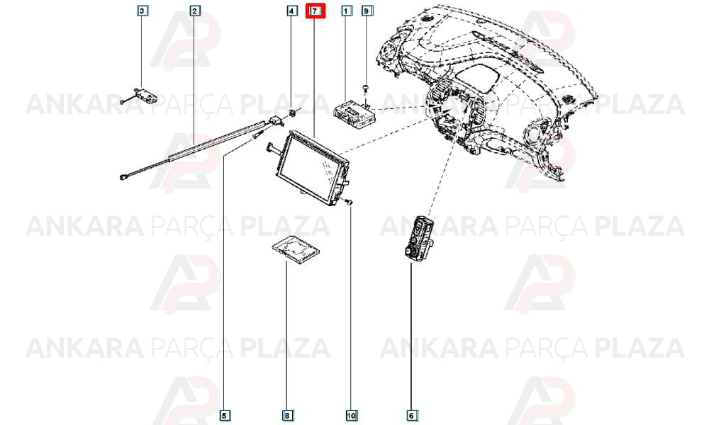 Navigasyon Ekrani Captur Trafic 259156761R 259158357R