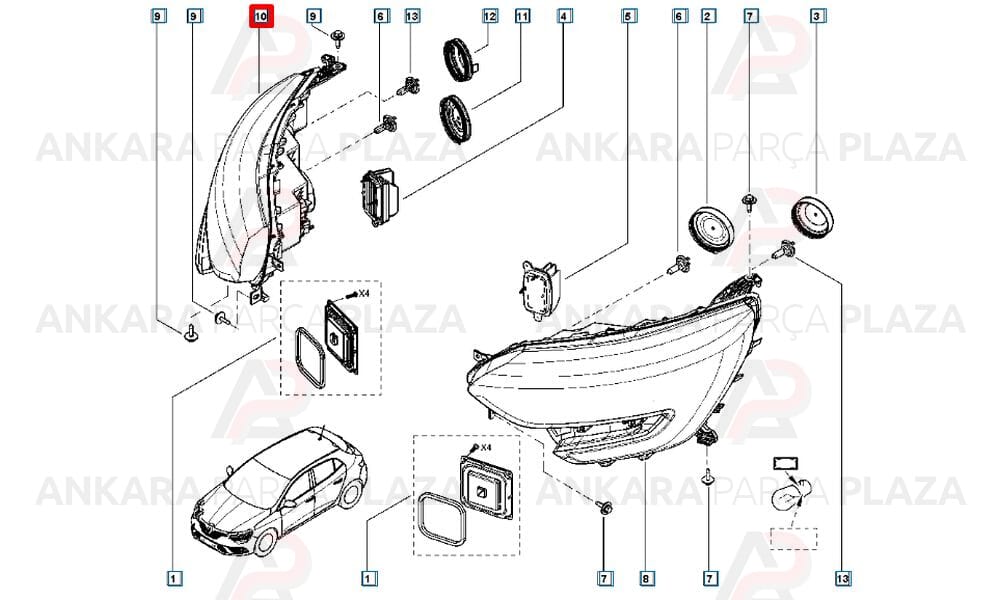 Far Sağ Megane 4 2016 ->