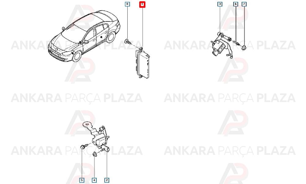 Fluence Megane 3 Latitude Far Ayar Beyni Zenon 260550002R