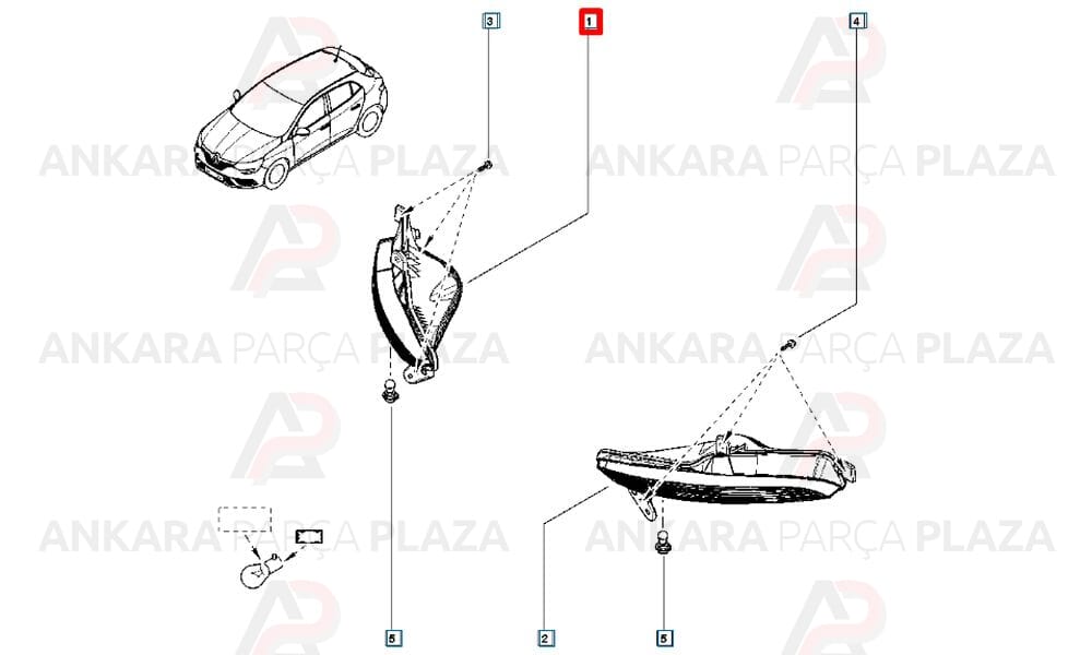 Megane 4 16 - 20 Tampon Sinyali Sağ Siyah 261306376R