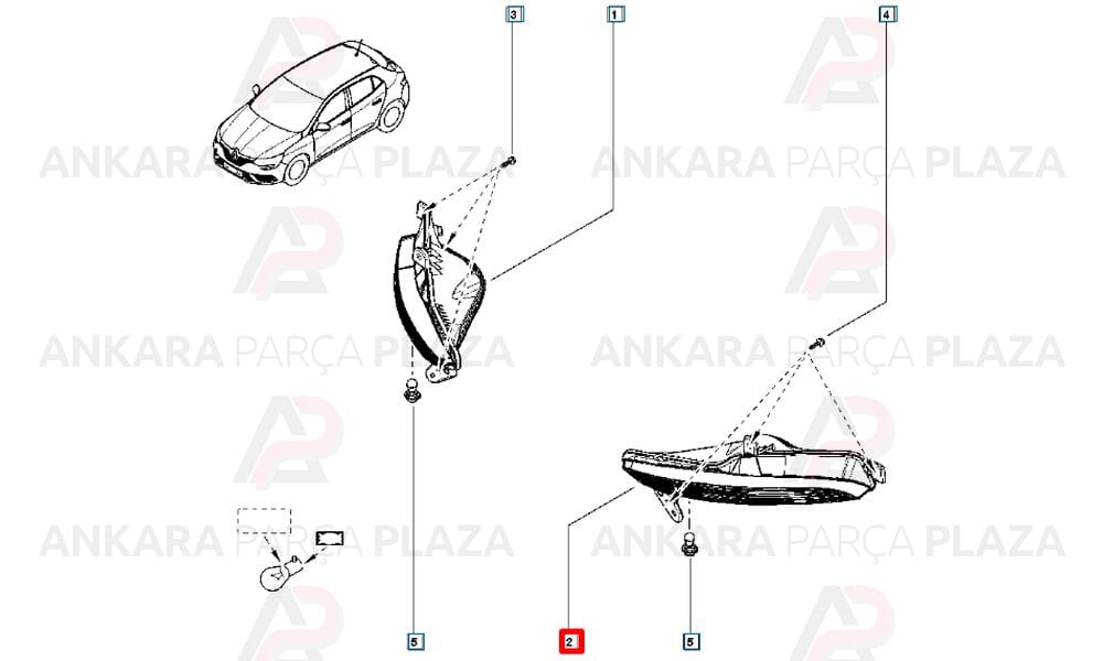 Megane 4 16 - 20 Tampon Sinyali Sol Siyah 261354958R