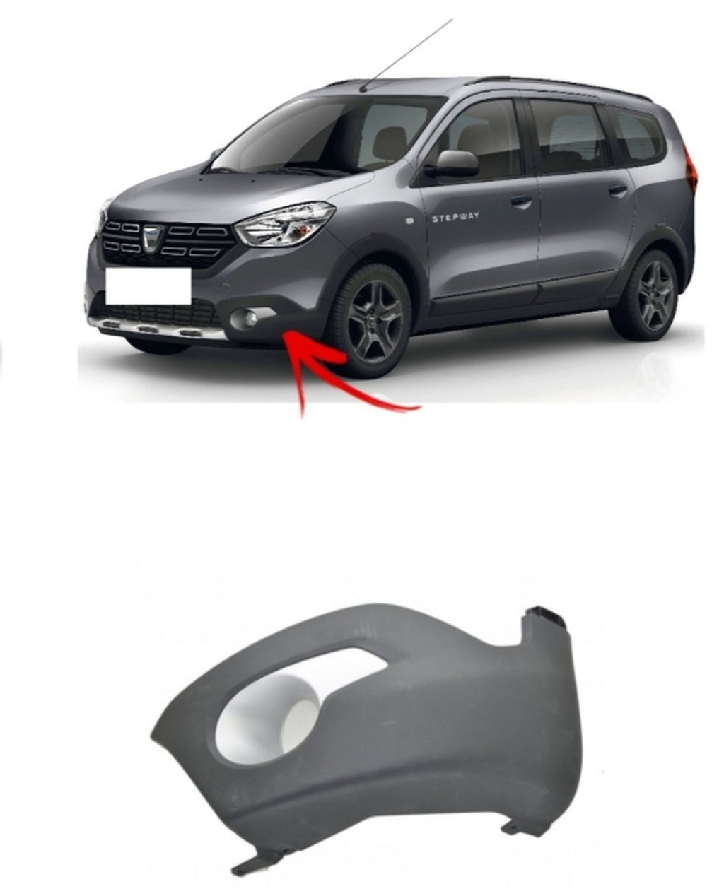 Dacia Lodgy Dokker Sol Sis Far Çerçevesi Mais 261A36997R - main