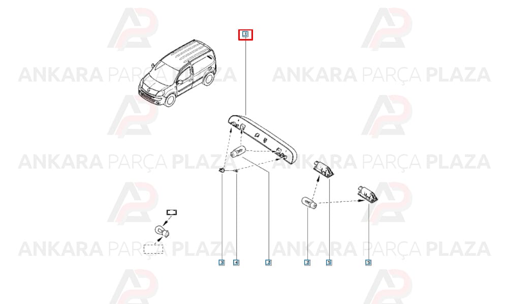 Plaka Lambası Kangoo 3 2009 >