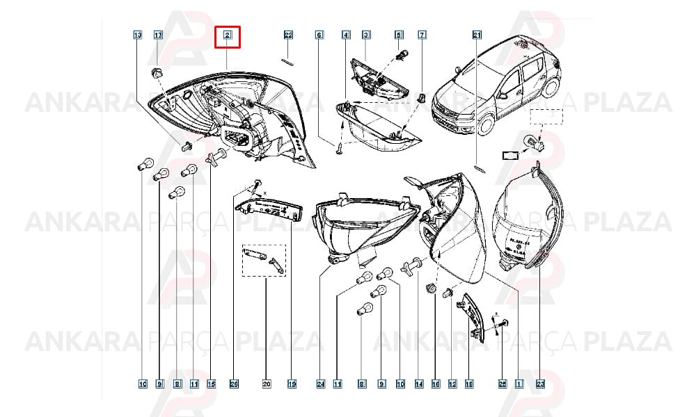 Clio 4 Symbol Joy Stop Lambası Sağ 2015 Sonrası Pleksan