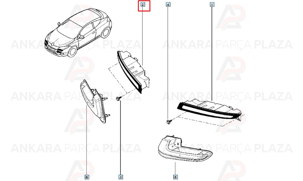 Megane 3 Sağ Gündüz Farı 266002887R