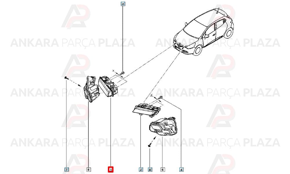 Clio Hb 13 - 16 Gündüz Farı Sağ Ledli Meydan