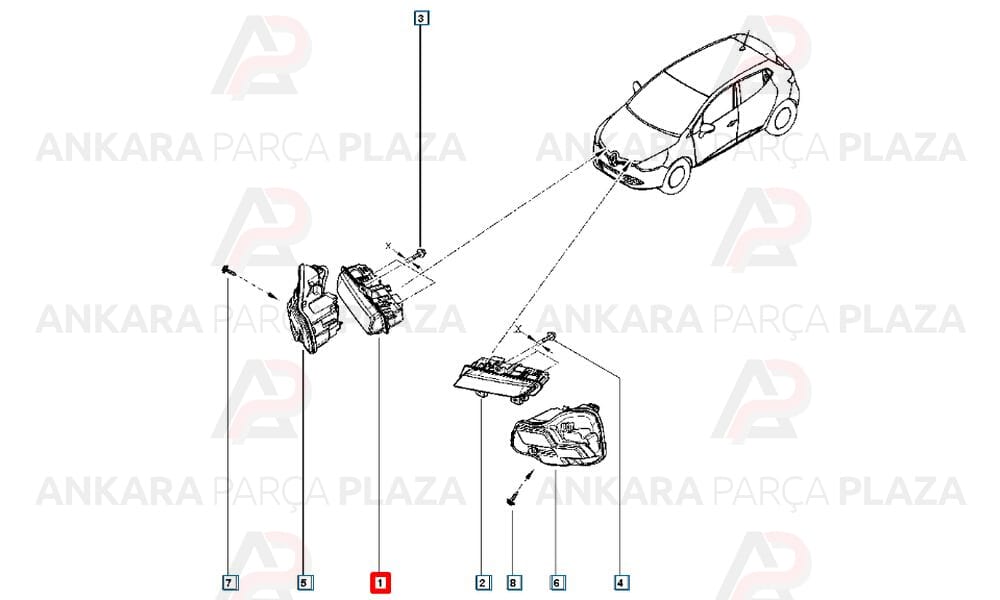 Clio Hb 16 - 20 Ön Tampon Gündüz Ledi Sağ Meydan