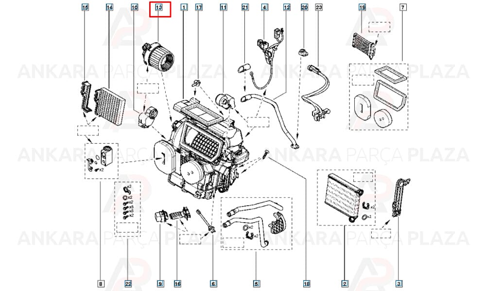 Kalorifer Motoru Renault Clio 4, Captur